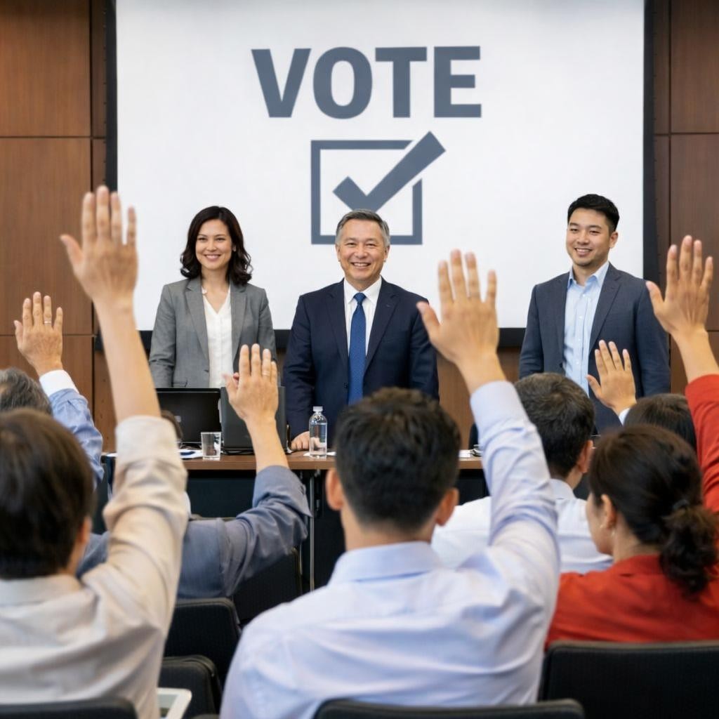 鼓掌通過的會議決議效力疑義